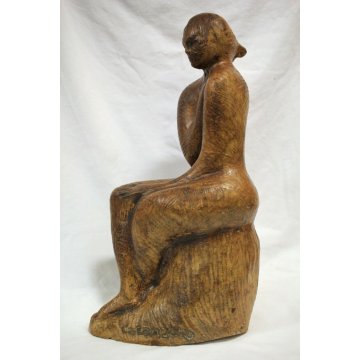 SCULTURA  Floriano Catanzaro MODERNA TERRACOTTA NUDO DI DONNA  META' 900 h36