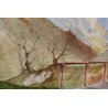 COPPIA DI ANTICHI ACQUERELLI ANNI 1920/30 PAESAGGIO MONTANO CERVINO CONTADINI
