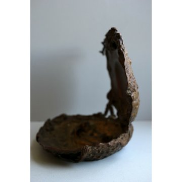 ANTICO BRONZO SCULTURA Franz Bergmann GESCHUTZT VIENNA CONCHIGLIA ART NOUVEAU