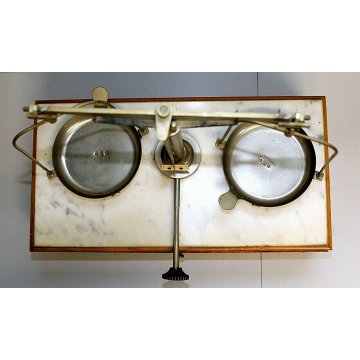 ANTICA BILANCIA  PORTATA 200gr LEGNO MARMO BIANCO PIATTI PUNZONATI CASSETTO '30 
