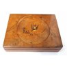 SCATOLA COFANETTO PORTAGIOIE SCRIGNO SCOMPARTI LEGNO SOUVENIR EPOCA anni '40/'50