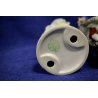 COPPIA SCULTURE PORCELLANA DAMA CAVALIERE scena romantica JAPAN FOREGN '900 