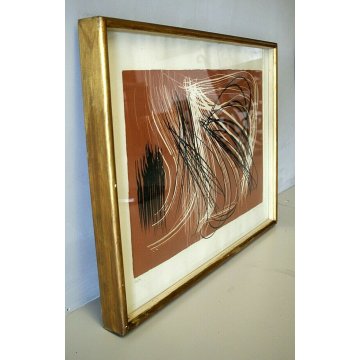 QUADRO STAMPA MULTIPLO NUMERATA 25/100 Hartung COMPOSIZIONE ASTRATTA COLORE
