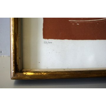 QUADRO STAMPA MULTIPLO NUMERATA 25/100 Hartung COMPOSIZIONE ASTRATTA COLORE