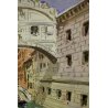 DIPINTO A. Zecca ACQUERELLO PAESAGGIO VEDUTA VENEZIA SCORCIO PONTE DEI SOSPIRI