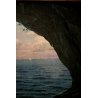 ANTICO QUADRO DIPINTO OLIO Michele Federico PAESAGGIO CAPRI MARINA GROTTA BARCHE