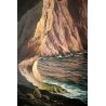 ANTICO QUADRO DIPINTO OLIO Michele Federico PAESAGGIO CAPRI MARINA GROTTA BARCHE
