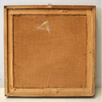 QUADRO DIPINTO OLIO TAVOLA Grossi Pietro NATURA MORTA VASO FIORI PEONIE ORIENTE