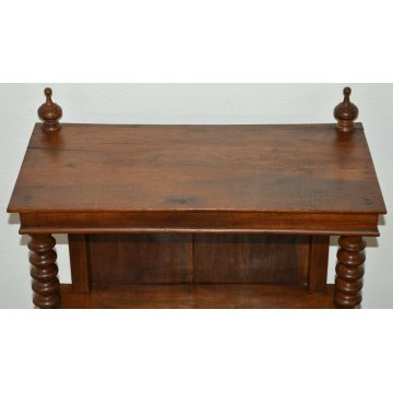 ANTICA ETAGERE IMPERO epoca 800 LIBRERIA NOCE OLD FORNITURE BOOKCASES consolle