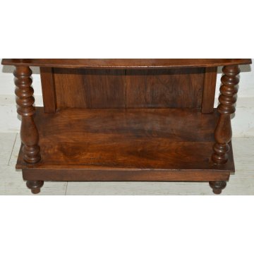ANTICA ETAGERE IMPERO epoca 800 LIBRERIA NOCE OLD FORNITURE BOOKCASES consolle