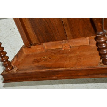 ANTICA ETAGERE IMPERO epoca 800 LIBRERIA NOCE OLD FORNITURE BOOKCASES consolle