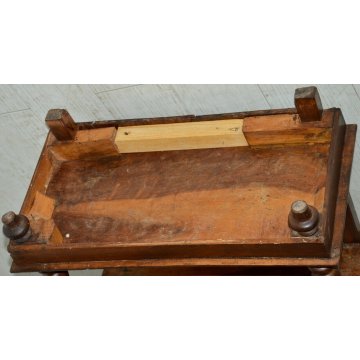 ANTICA ETAGERE IMPERO epoca 800 LIBRERIA NOCE OLD FORNITURE BOOKCASES consolle