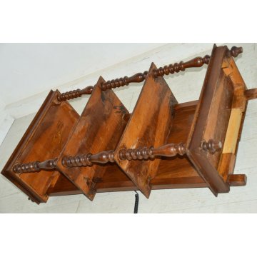 ANTICA ETAGERE IMPERO epoca 800 LIBRERIA NOCE OLD FORNITURE BOOKCASES consolle