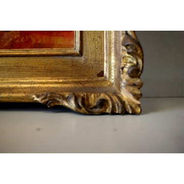 QUADRO DIPINTO OLIO TAVOLA Grossi Pietro NATURA MORTA FIORI DALIE E MELONI 1966