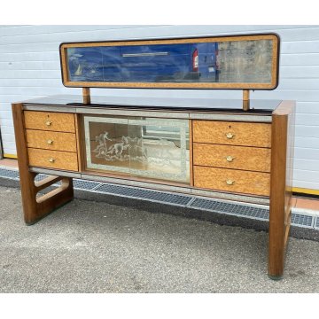 CREDENZA DESIGN OSVALDO BORSANI MOBILE BAR ANNI 50 SIDEBOARD VINTAGE PALISSANDRO