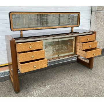 CREDENZA DESIGN OSVALDO BORSANI MOBILE BAR ANNI 50 SIDEBOARD VINTAGE PALISSANDRO