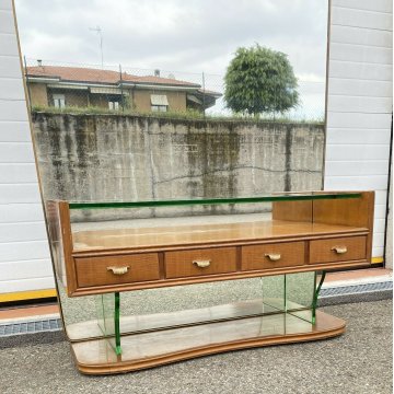 GRANDE PETINEUSE SPECCHIERA DESIGN FONTANA ARTE OSVALDO BORSANI ANNI 50 VINTAGE 