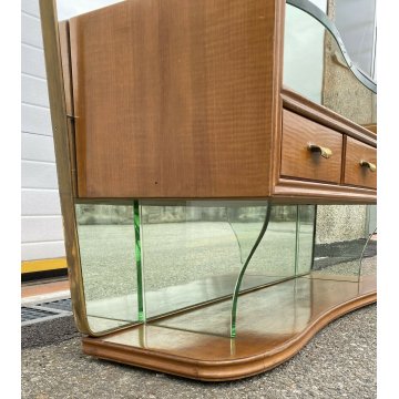 GRANDE PETINEUSE SPECCHIERA DESIGN FONTANA ARTE OSVALDO BORSANI ANNI 50 VINTAGE 