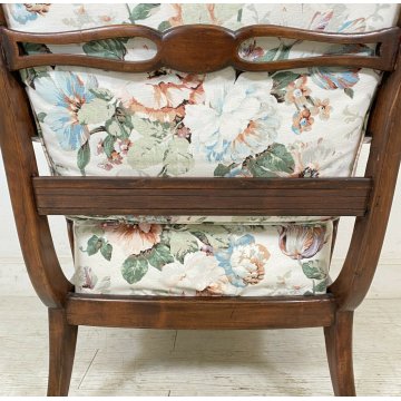 POLTRONA DESIGN IN STILE PAOLO BUFFA ARMCHAIR STOFFA VINTAGE ANNI 40/50 ITALIA 