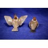 SCULTURE PORCELLANA Sparrows BIRDS COPENHAGEN B&G  2491  2492 DENMARK Ceramica 