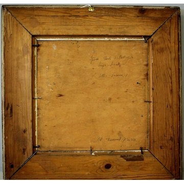 ANTICO QUADRO OLIO TAVOLA Emanuele Meazza LAGO LECCO PUNTA BELLAGIO MACCHIAIOLO