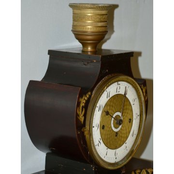 ANTICO OROLOGIO PENDOLO TEMPIO 1800 IMPERO CARIATIDE OLD TABLE PENDULUM CLOCK