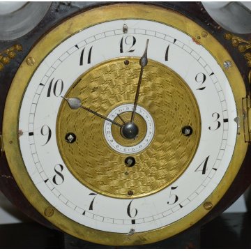 ANTICO OROLOGIO PENDOLO TEMPIO 1800 IMPERO CARIATIDE OLD TABLE PENDULUM CLOCK