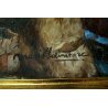 QUADRO DIPINTO OLIO TAVOLA Mario Salvatore RITRATTO MARINA PESCATORE PESCE MARE
