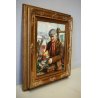 QUADRO DIPINTO OLIO TAVOLA Mario Salvatore RITRATTO MARINA PESCATORE PESCE MARE