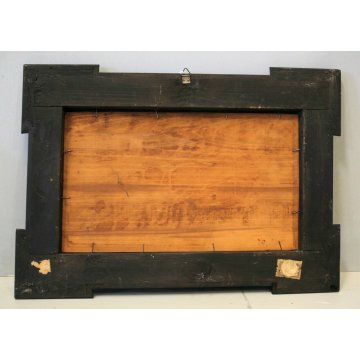ANTICO QUADRO OLIO TAVOLA PAESAGGIO NORDICO LAGO LAGUNA SCUOLA FIAMMINGA '800 