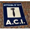ANTICA TARGA LATTA ACI SOCCORSO STRADALE OFFICINA A.C.I. PUBBLICITA MECCANICO 