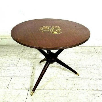 TAVOLO ROTONDO BASSO DA CENTRO VINTAGE ROUND SIDE TABLE COFFEE TABLE MID CENTURY