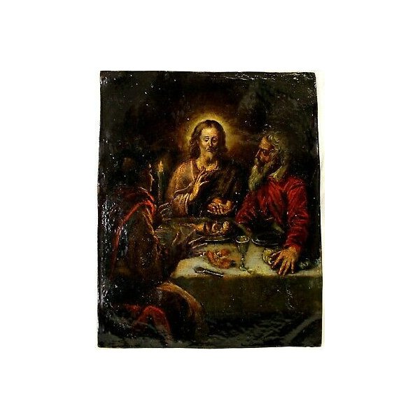 ANONIMO - SCENA RELIGIOSA - OLIO SU METALLO CM.85X60, Spazi Arte