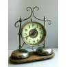 ANTICA SVEGLIA  A DOPPIA CAMPANA OROLOGIO DA TAVOLO TABLE CLOCK WATCH ART DECO'