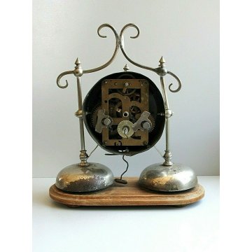 ANTICA SVEGLIA  A DOPPIA CAMPANA OROLOGIO DA TAVOLO TABLE CLOCK WATCH ART DECO'