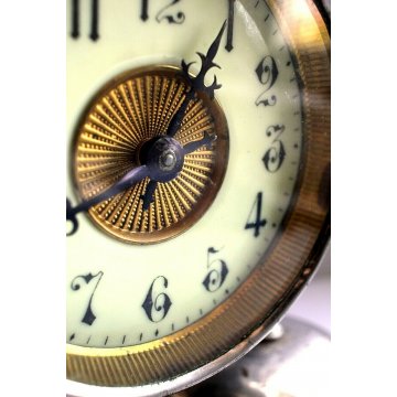 ANTICA SVEGLIA  A DOPPIA CAMPANA OROLOGIO DA TAVOLO TABLE CLOCK WATCH ART DECO'