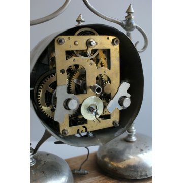 ANTICA SVEGLIA  A DOPPIA CAMPANA OROLOGIO DA TAVOLO TABLE CLOCK WATCH ART DECO'