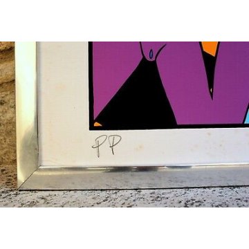 QUADRO STAMPA A. Picini POP ART ITALIANA NUDO FEMMINILE ASTRATTO ROMA ARTE '900