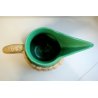 ANTICA BROCCA  VERSATOIO CERAMICA Zaccagnini VERDE ACQUA CORDA FIRENZE ANNI '50 