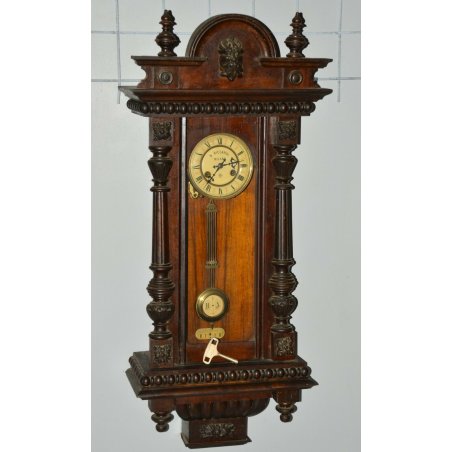 ANTICO OROLOGIO PENDOLO Junghans LIBERTY muro PENDOLA EPOCA legno OLD WALL CLOCK