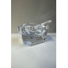 PORTACENERE SCULTURA CRISTALLO MOLATO CENDRIERE CRISTAL Daum France ASHTRAY