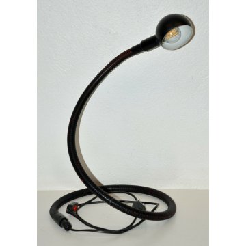 VALENTI lampada tavolo DESIGN Isao Hosoe ANNI 70 Italy VINTAGE BLACK LAMP snake