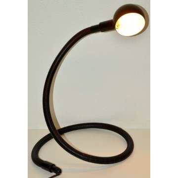 VALENTI lampada tavolo DESIGN Isao Hosoe ANNI 70 Italy VINTAGE BLACK LAMP snake