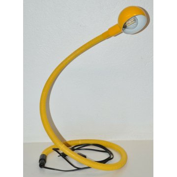 VALENTI lampada tavolo DESIGN Isao Hosoe ANNI 70 Italy VINTAGE YELLOW LAMP snake