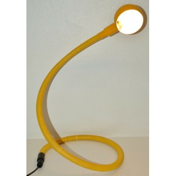 VALENTI lampada tavolo DESIGN Isao Hosoe ANNI 70 Italy VINTAGE YELLOW LAMP snake