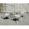 SET SALOTTO DA ESTERNO GIARDINO FERRO TAVOLO SEDIE DESIGN ANNI 40 VINTAGE FIORE