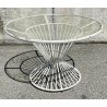 SET SALOTTO DA ESTERNO GIARDINO FERRO TAVOLO SEDIE DESIGN ANNI 40 VINTAGE FIORE