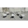 SET SALOTTO DA ESTERNO GIARDINO FERRO TAVOLO SEDIE DESIGN ANNI 40 VINTAGE FIORE