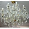 ANTICO LAMPADARIO Maria Teresa VETRO Murano 900 DORATO OLD GLASS HANGING LAMP