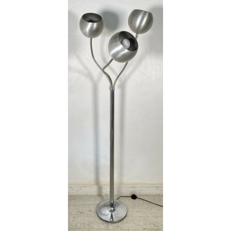 LAMPADA DA TERRA 3 BRACCI PIANTANA DESIGN ANNI 70 VINTAGE 1960 ATTR. REGGIANI 